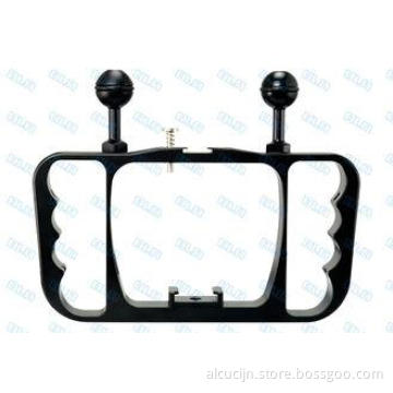 Aluminum 100M Dive Camera Bracket Black For GoPro Sport Cam